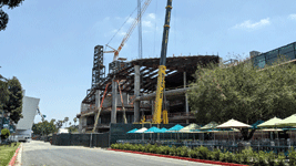 The Samuel Oschin Air and Space Center continues to take shape at the California Science Center in Los Angeles...on June 19, 2024.